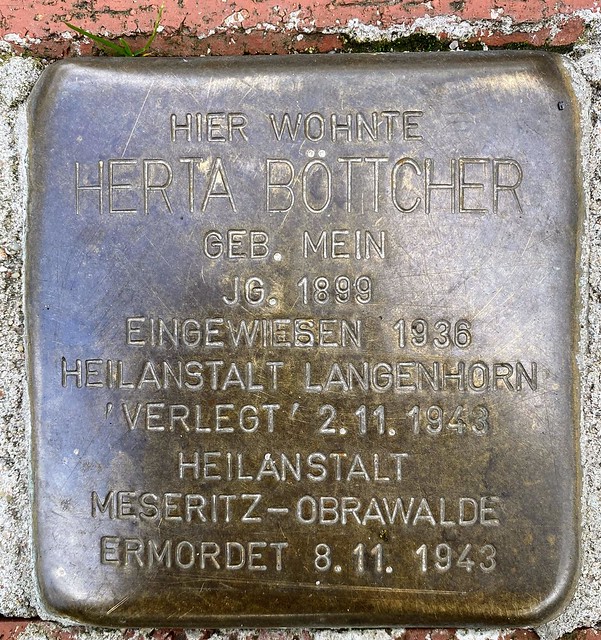 HERTA BÖTTCHER (GEBORENE MEIN) * 1899 Weidestraße 120 (Hamburg-Nord, Barmbek-Süd)