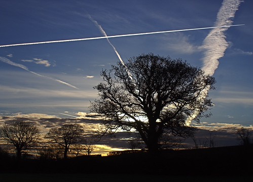 Today's 'Triangular Sunrise' - Betws yn Rhos, Conwy, North Wales by kennethsimms691, This was the scene just after 6.00am this morning, at sunrise, where the clearer blue sky above my h