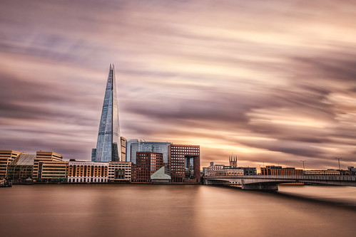 london england riverthames theshard architecture cityscape landscape longexposure le sunset