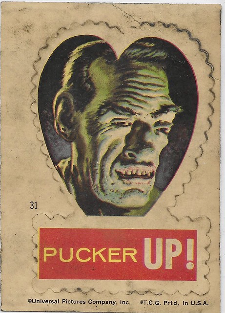 Frankenstein Valentine Sticker No. 31 (Topps 1966)