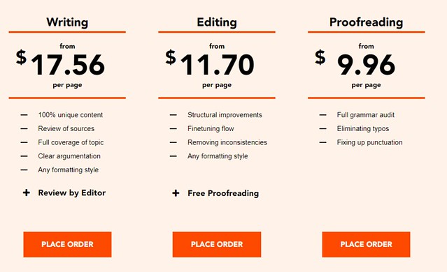 Prices on EWritingService.com are high and can be unaffordable for students, given the surcharge that you need to pay if you want a professional writer to work on your paper.