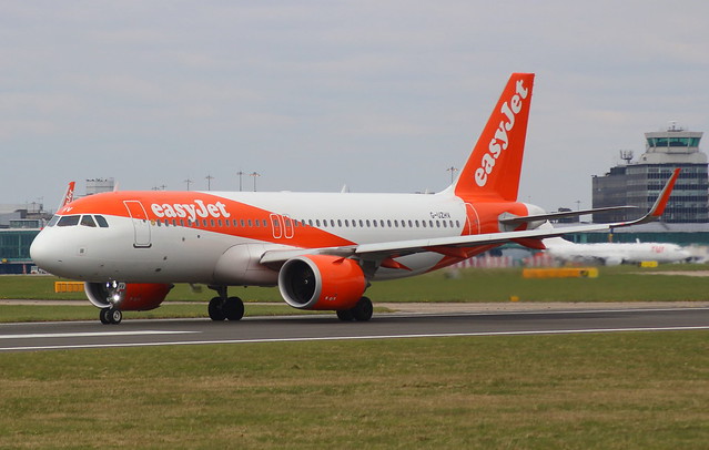 Easyjet G-UZHV Airbus A320-251N flight U21973 departure from Manchester MAN England bound for Pafos PFO