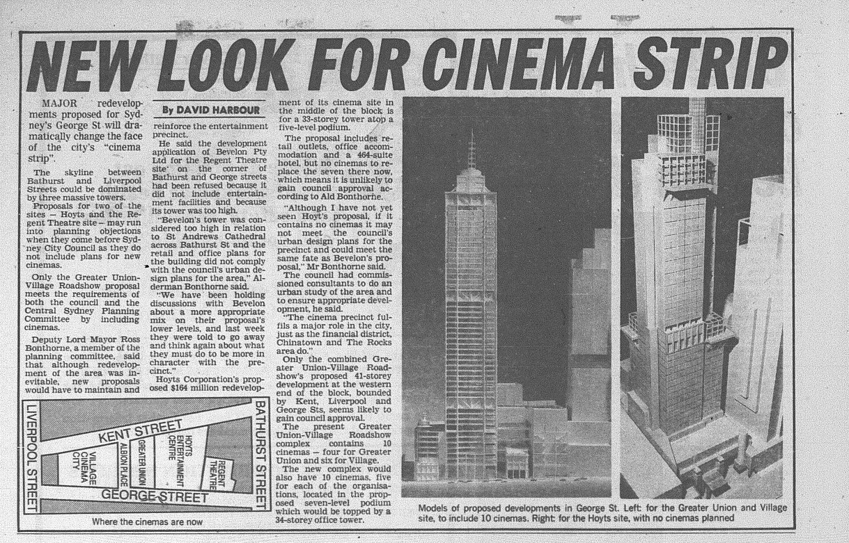 George Street Cinema Redevelopments February 4 1990 sunday telegraph 36