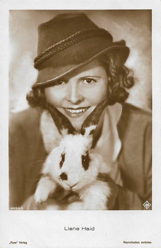 Liane Haid with rabbit