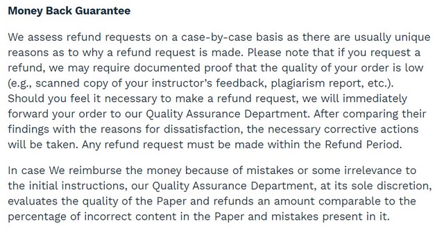 Paperap.com does have not the best Money Back Guarantee - customers only have responsibilities and no rights.