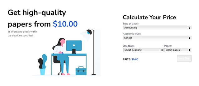 If you need to estimate the approximate cost of your assignment on EssayFlame.com, you can use the online calculator.