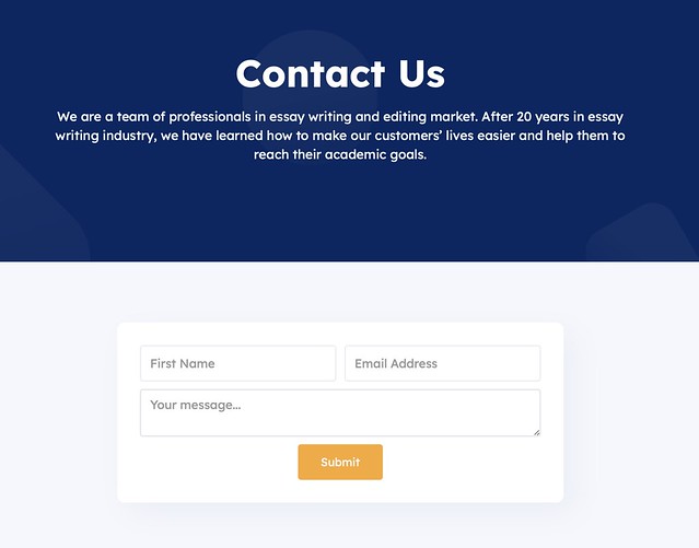 On Domyessay.com you can contact support team via live chat or a special form.