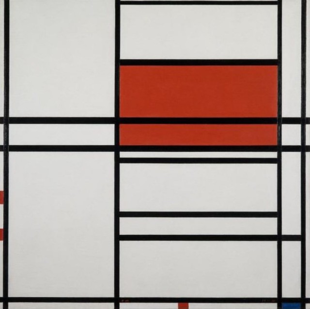 Composition du rouge et du blanc  (Mondrian)