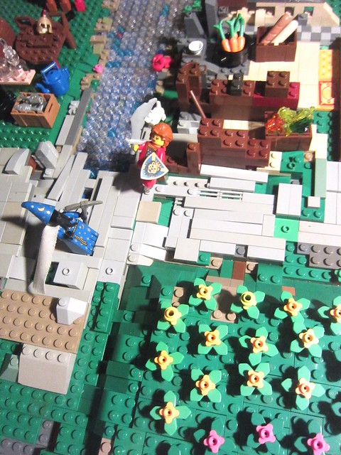 Classic Castle: the Queen and the mage reunite after such a long time apart but his chalky face mad her almost kill him (AFOL MOC LEGO with toy minifigures collection) Hobby