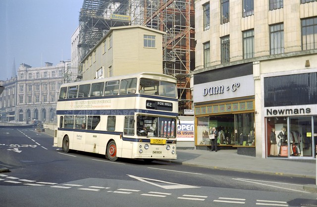 Sheffield Transport 663, High Street, Sheffield, c1974