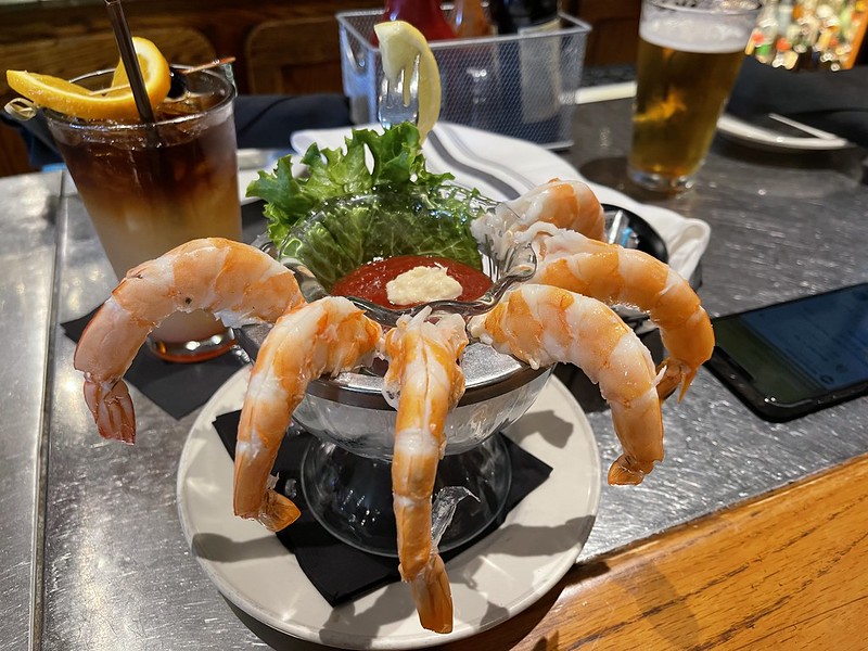 shrimp cocktail and mai tai