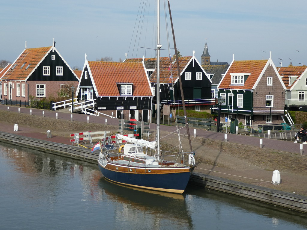 The pretty harbour of Marken