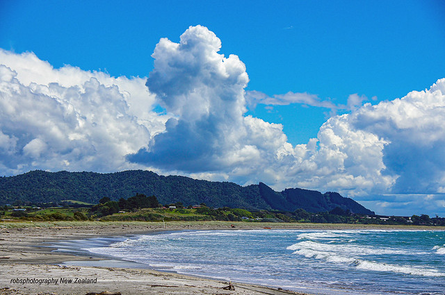 Nice clouds at a beach near Opotiki