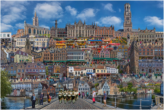 Collage Brügge, Flandern Belgien