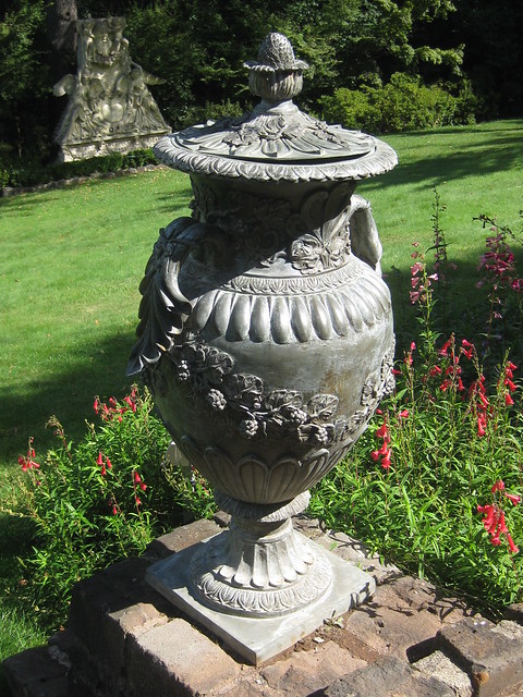 A Georgian Ornamental Cast Iron Urn - the Forest Glade Gardens; Mount Macedon Road, Mount Macedon