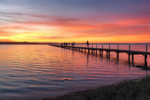 sunset dusk lake water landscape reflections tuggerahlake centralcoastnsw australia olympus outside flow bnomc flicks2305