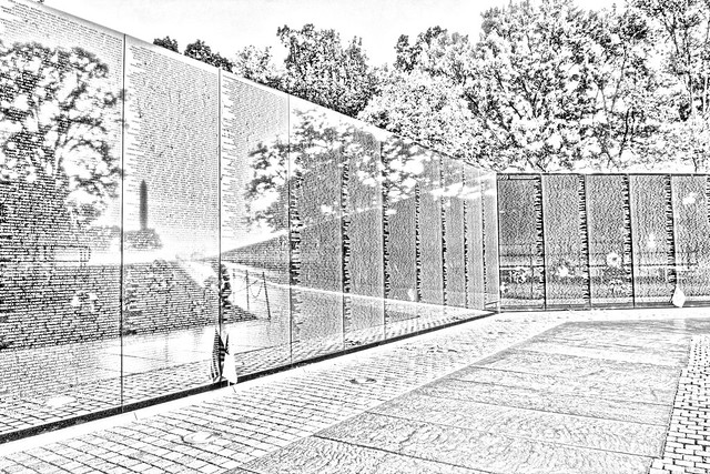 Vietnam Veterans Memorial Drawing