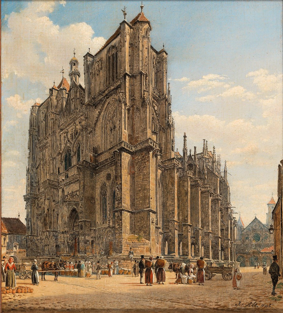 Jacob Alt «View of Regensburg Cathedral», 1842