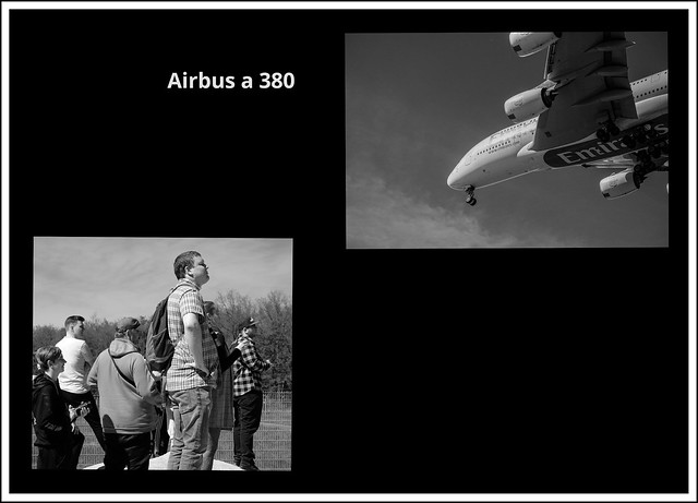 Der Airbus a 380 im Landeanflug / The Airbus a 380 landing...