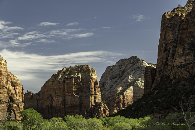 Mountains viewed from The Lodge in Zion NP