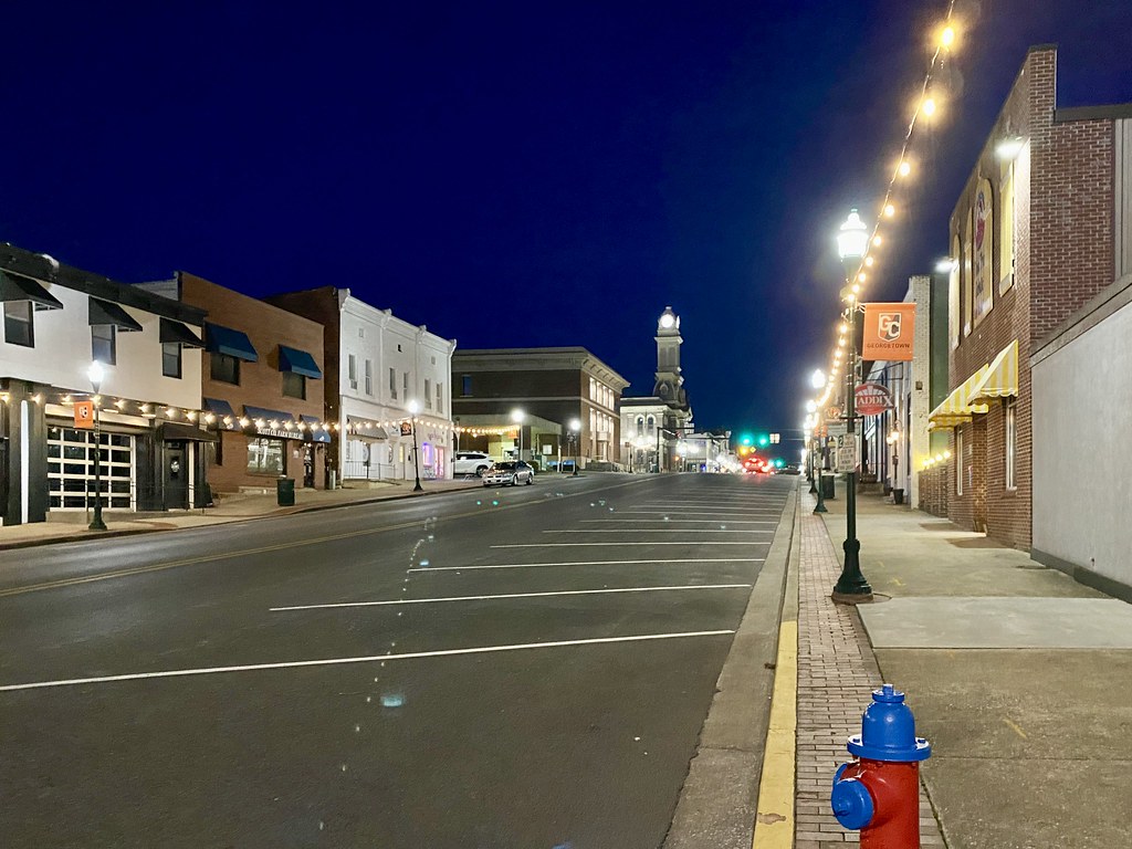 Main Street at Night, Georgetown, KY