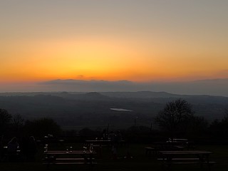 UK - Dorset - Chedington - Sunset from Winyards Gap Inn