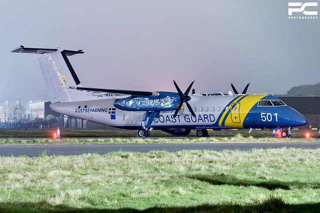 Swedish Coast Guard - Bombardier Dash 8-Q311MSA - SE-MAA - Aberdeen Airport