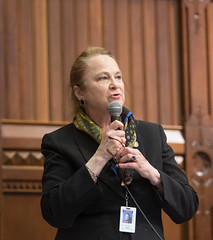 State Rep. Kathleen McCarty addresses the House during a recent session  day at the Capitol.