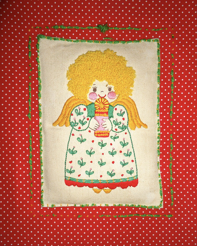 Embroidered Christmas angel