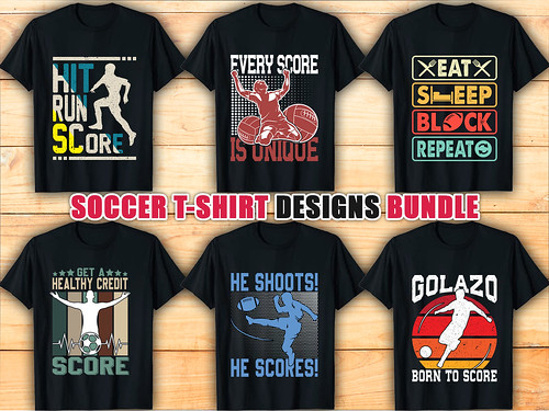 Soccer T-shirt Design Bundle Packages