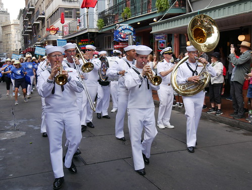 U.S. Navy Brass Band at French Quarter Fest Day 1 - April 21, 2022. Photo by Louis Crispino.