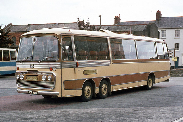 Embankment Motor Company . Plymouth , Devon . JDR418F . Bretonside Bus Station , Plymouth , Devon . June-1974 .