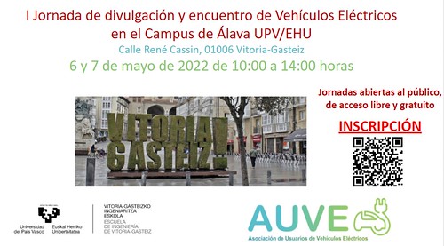 I Jornada de divulgación y encuentro de Vehículos Eléctricos en el Campus de Álava UPV/EHU