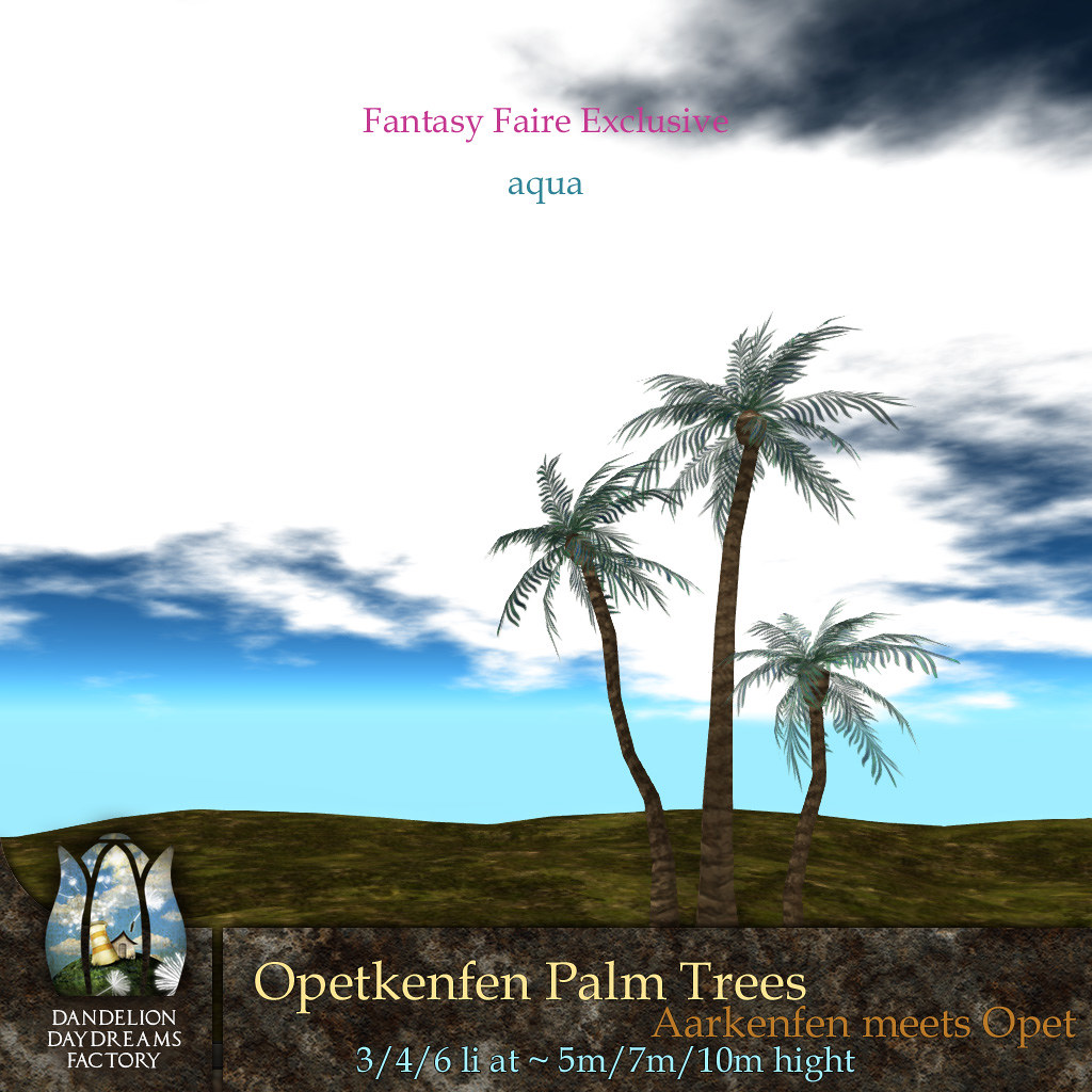 DDDF Opetkenfen Palm Trees - aqua
