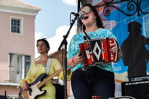 Babineaux Sisters at French Quarter Fest - April 21, 2022. Photo by Charlie Steiner.