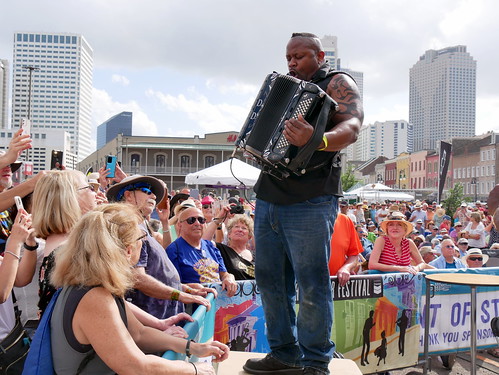 Dwayne Dopsie & the Zydeco Hellraisers at French Quarter Fest - April 22, 2022. Photo by Louis Crispino.