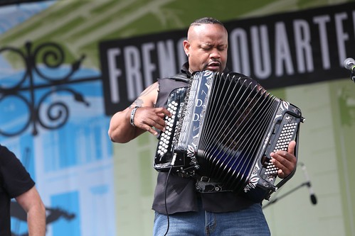 Dwayne Dopsie & the Zydeco Hellraisers at French Quarter Fest 2022. Photo by Michele Goldfarb.