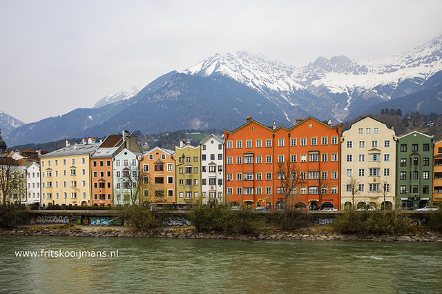 Gekleurde huizen in Innsbruck