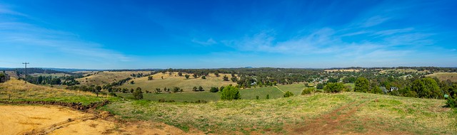 Panorama from the Guildford Lookout - with Guildford to the right