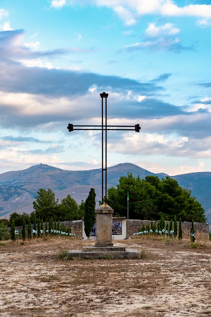 The cross of the cemetery of the fallen