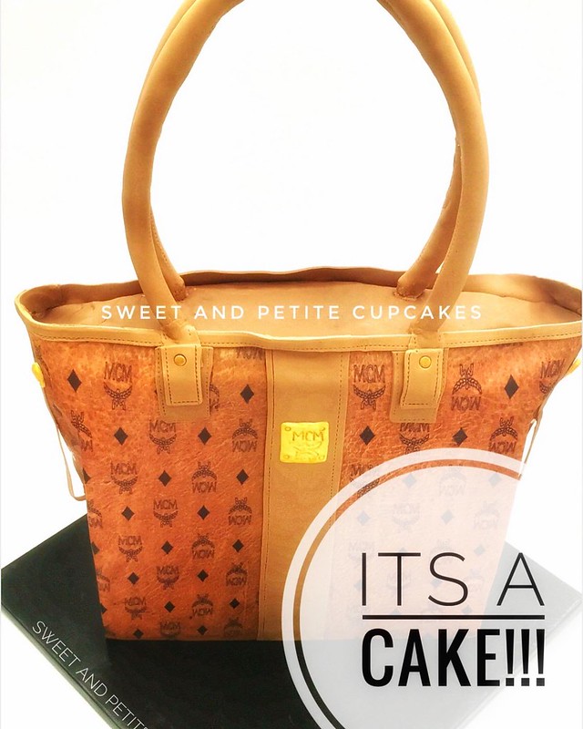 MCM Shopper Tote Bag Cake by Sweet & Petite Cupcakes