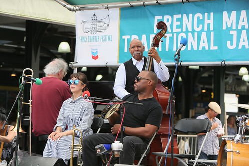 Gerald French & the Original Tuxedo Jazz Band at French Quarter Fest 2022. Photo by Michele Goldfarb.