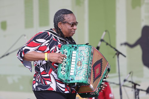 Donna Angelle & the Zydeco Posse at French Quarter Fest 2022. Photo by Michele Goldfarb.