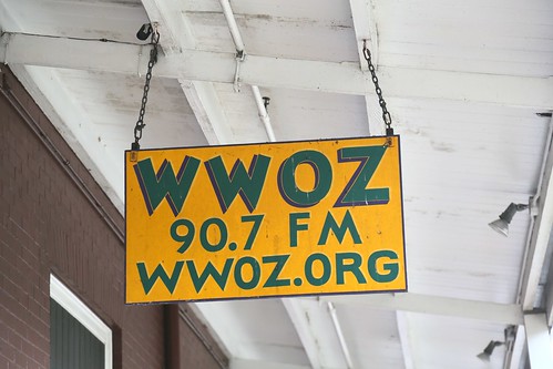 WWOZ sign on Peters - April 2022. Photo by Michele Goldfarb.