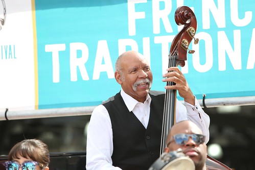 Richard Moten with the Original Tuxedo Jazz Band at French Quarter Fest 2022. Photo by Michele Goldfarb.