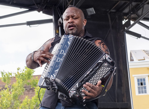 Dwayne Dopsie & the Zydeco Hellraisers at French Quarter Fest - April 23, 2022. Photo by Marc PoKempner.