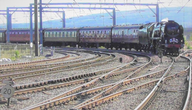 SR Pacific No. 35018 'British India Line' at Newcastle - 'The Great Britain XIV' Rail Tour - 22nd Apr 2022
