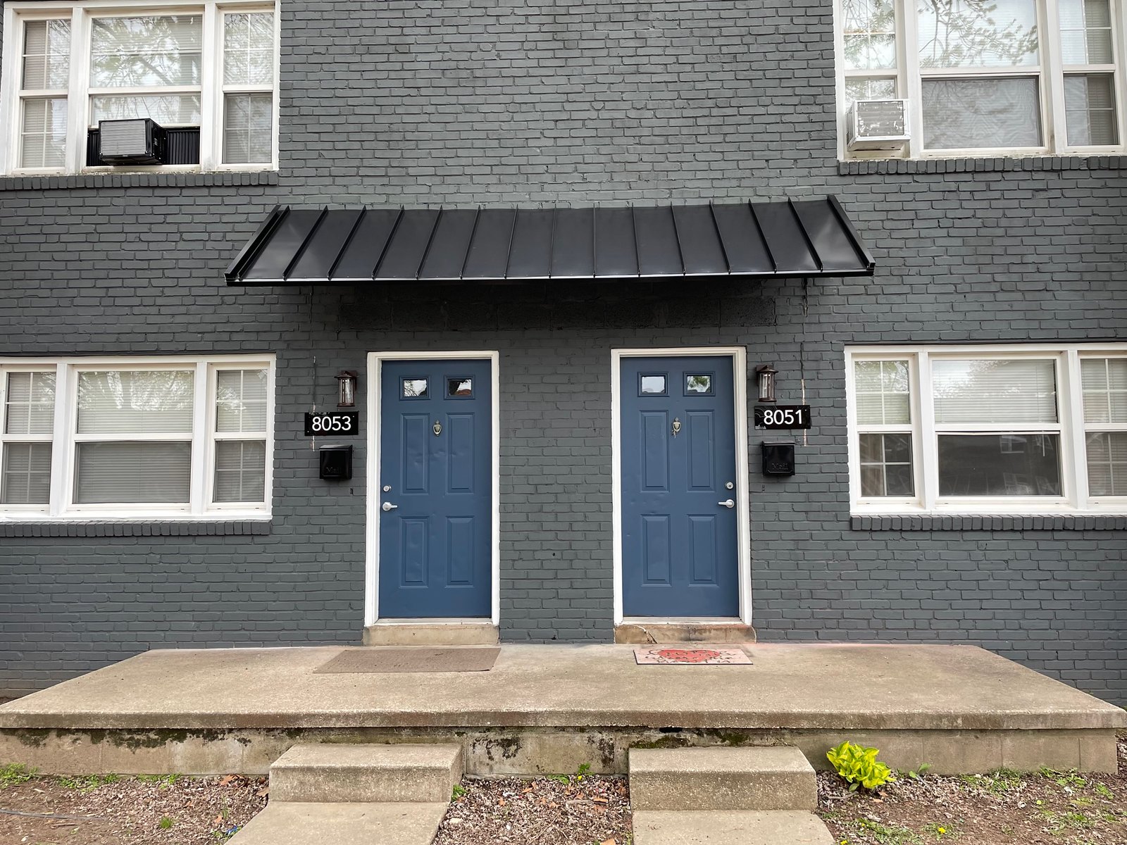 Standing Seam Front Door Awning-Architectural Awning-Hoffman