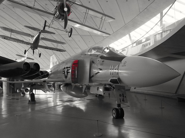 McDonnell Douglas F-4J (UK) Phantom, SPAD X111 and a Boeing Stearman PT-17