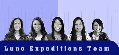 The Luno Expeditions Team (from L to R): Margaux Duterte, Mira Christanto, Jocelyn Cheng, Katharine Suy, and Aditi Khimasis.